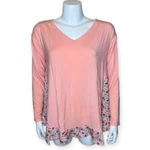 Matilda Jane Sing It Out Top S Peach Pink Floral NWT
